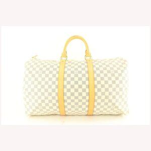 Louis Vuitton Damier Azur Keepall 50 Duffle Bag 15lk616s